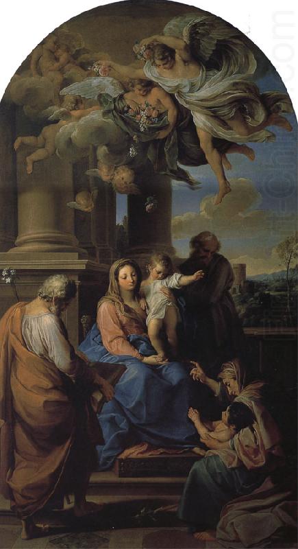 Holy Family with St. Elizabeth, Zechariah, and the infant St. John the Baptist, Pompeo Batoni